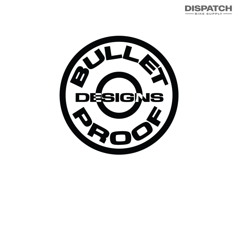 Bullet Proof Designs Logo with Dispatch Bike Supply Watermark
