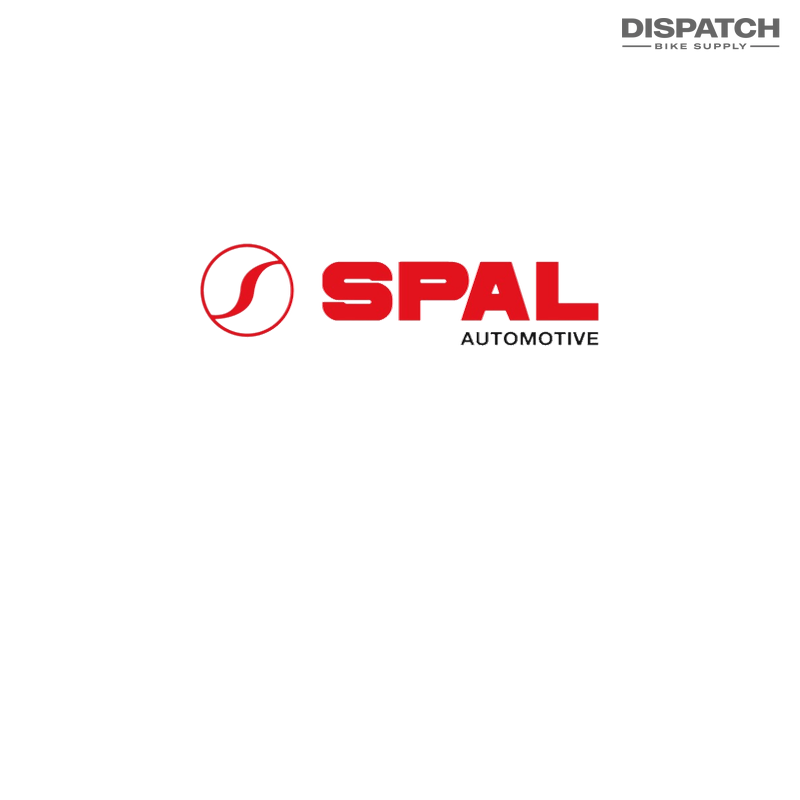 SPAL Logo with Dispatch Bike Supply Watermark