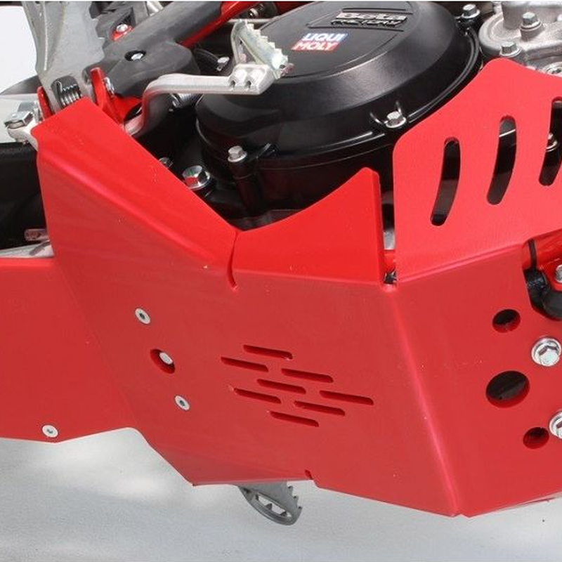 AXP Xtrem Skid Plate with Linkage Red AX1551 | Beta 250 300RR Full Frame Protection