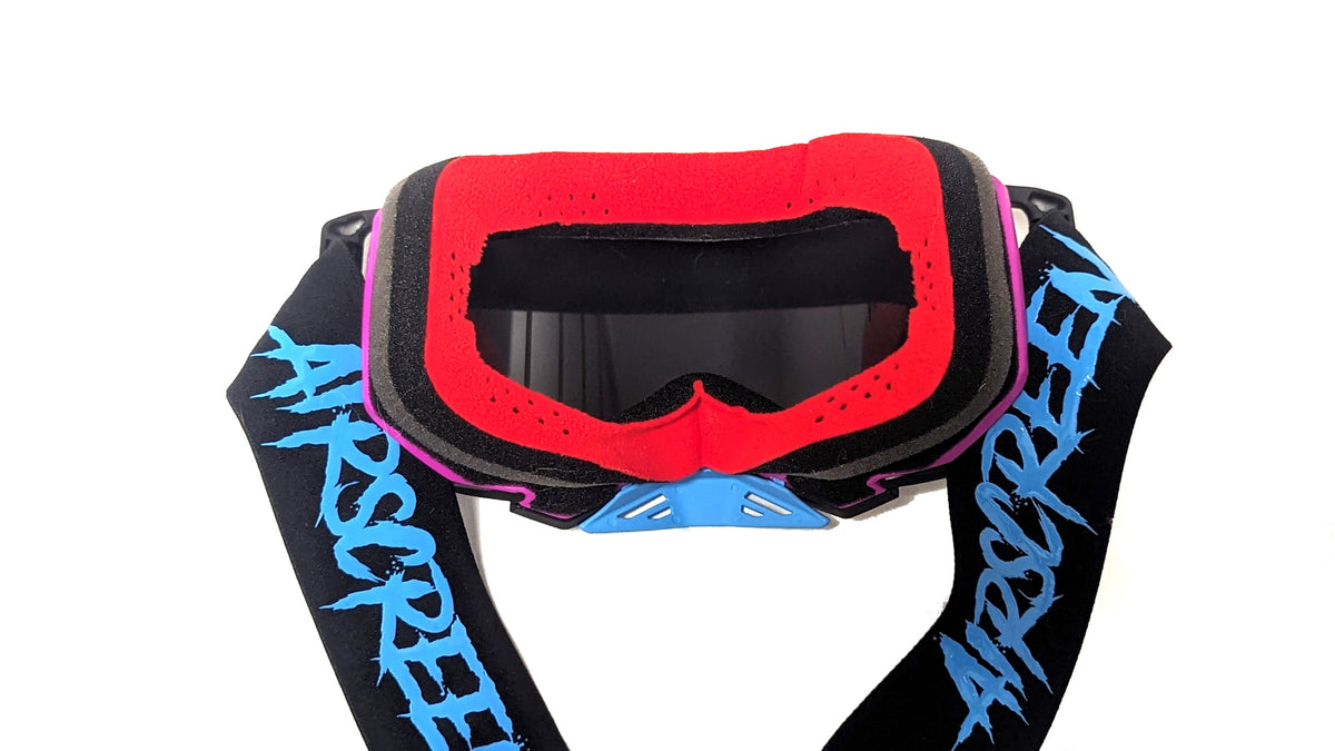 AirScreen AERO EX Goggles - 01 Black/Cyan/Magenta | Opening Lens Enduro MX Goggles