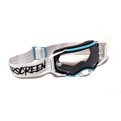 AirScreen AERO EX Goggles - 02 White/Black/Turquoise | Opening Lens Enduro MX Goggles
