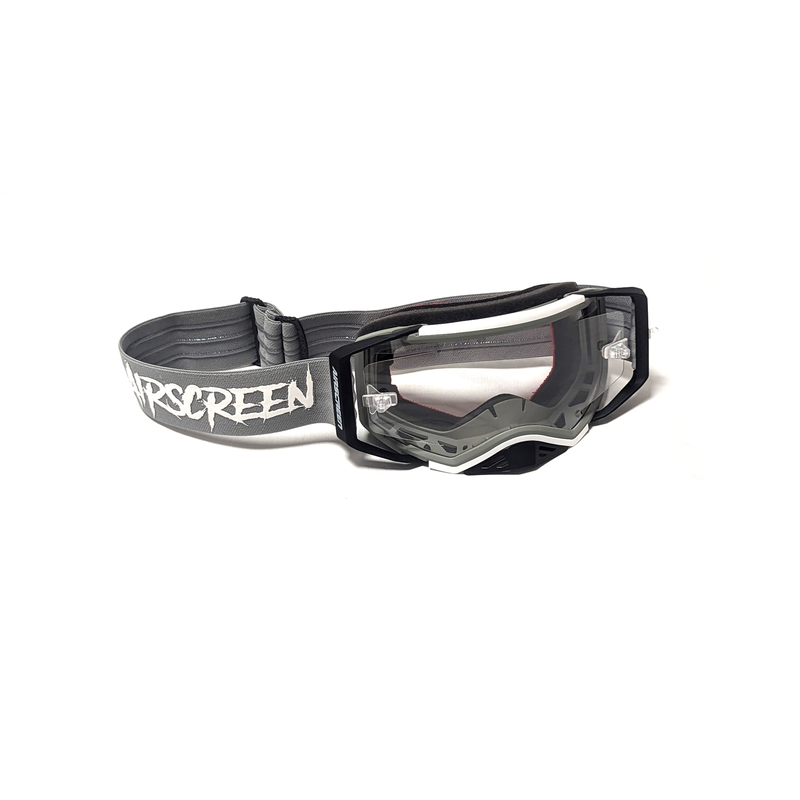 AirScreen AERO EX Goggles - 03 Grey/White/Black | Opening Lens Enduro MX Goggles