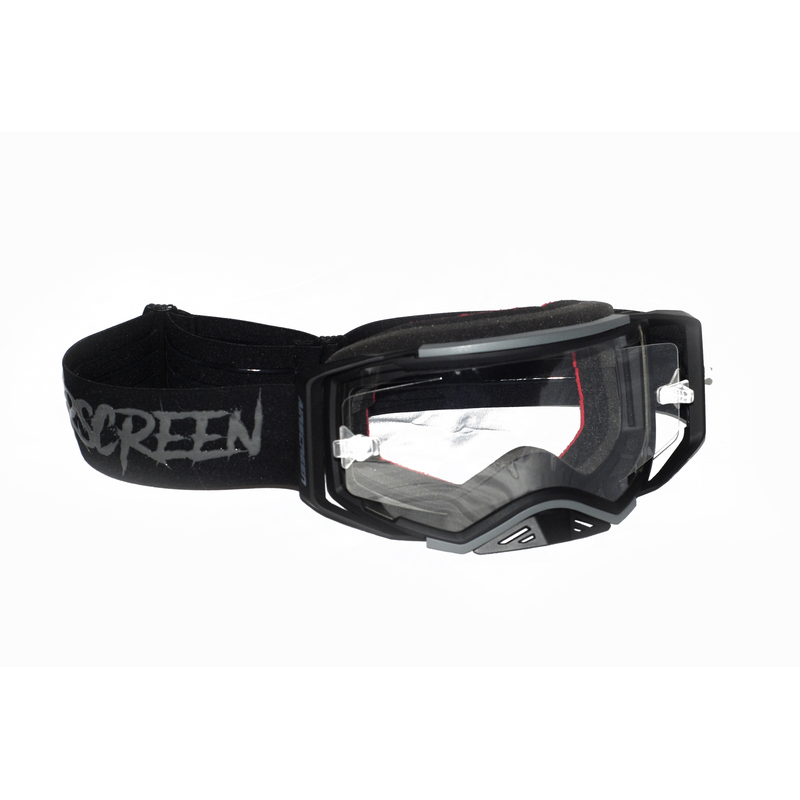 AirScreen AERO EX Goggles - 04 Black/Dark Grey | Opening Lens Enduro MX Goggles