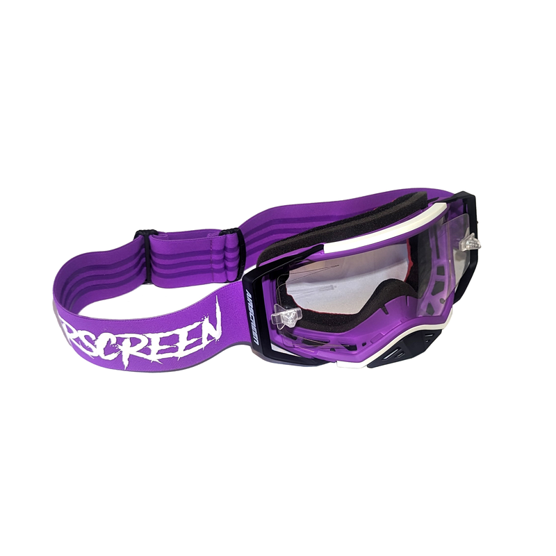 AirScreen AERO EX Goggles - 05 Purple/White/Black | Opening Lens Enduro MX Goggles