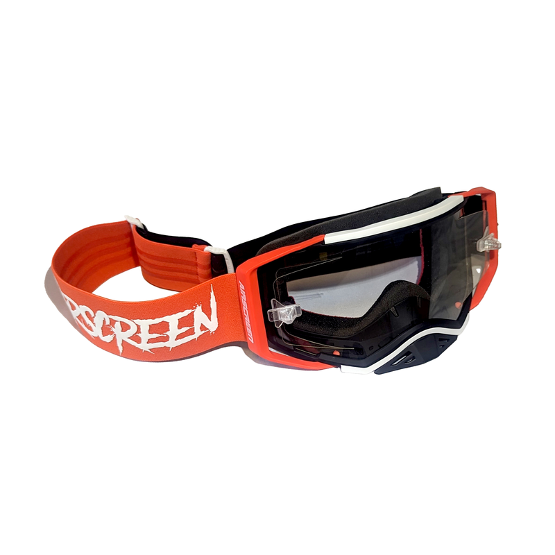 AirScreen AERO EX Goggles - 06 Orange/Red/White/Black | Opening Lens Enduro MX Goggles