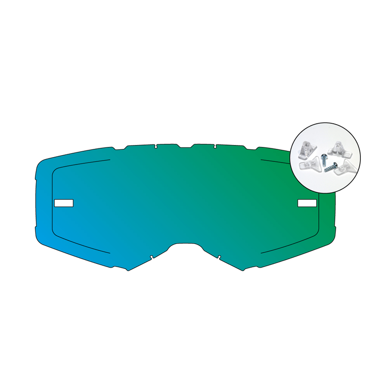 AirScreen AERO EX Opening Lens - Hydrophobic Iridium Green | Anti-Fog Anti-Scratch UV Protection