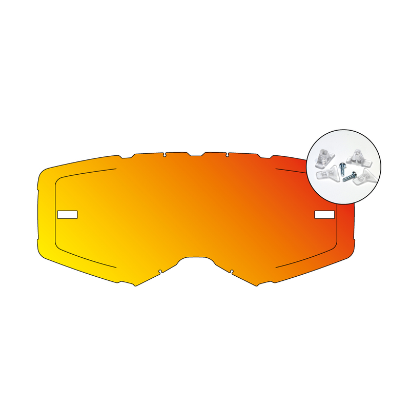 AirScreen AERO EX Opening Lens - Hydrophobic Iridium Red | Anti-Fog Anti-Scratch UV Protection