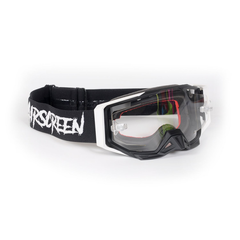 AirScreen S-Fit EX Youth Goggles - Black/White | Kids Opening Lens Goggles