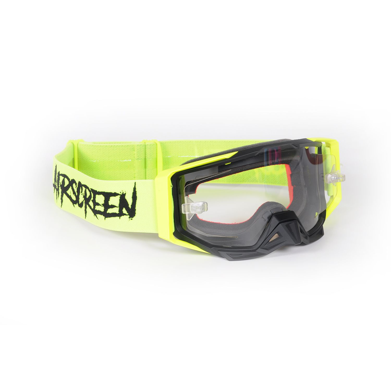 AirScreen S-Fit EX Youth Goggles - Neon Yellow | Kids Opening Lens Goggles