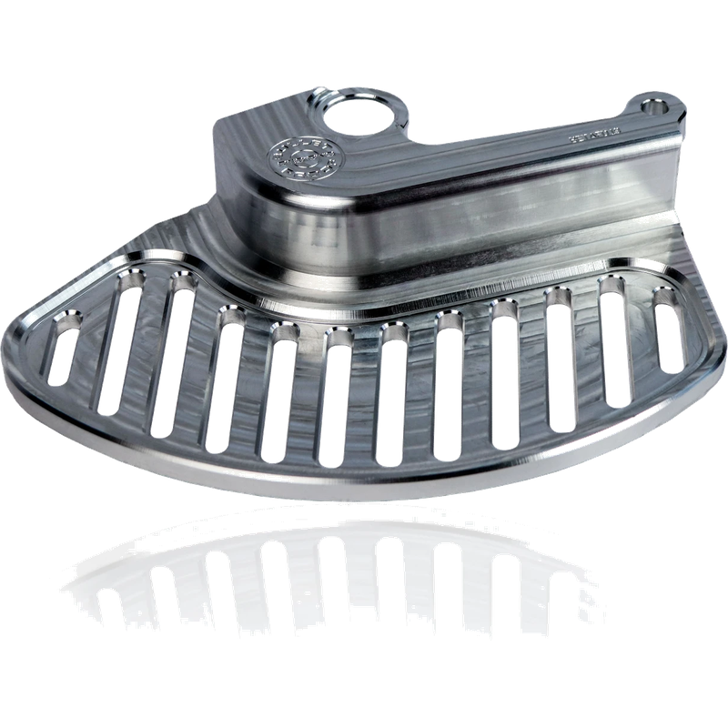 BPD Front Disc Guard Silver | Beta Sachs Forks Billet Aluminium Rotor Protection