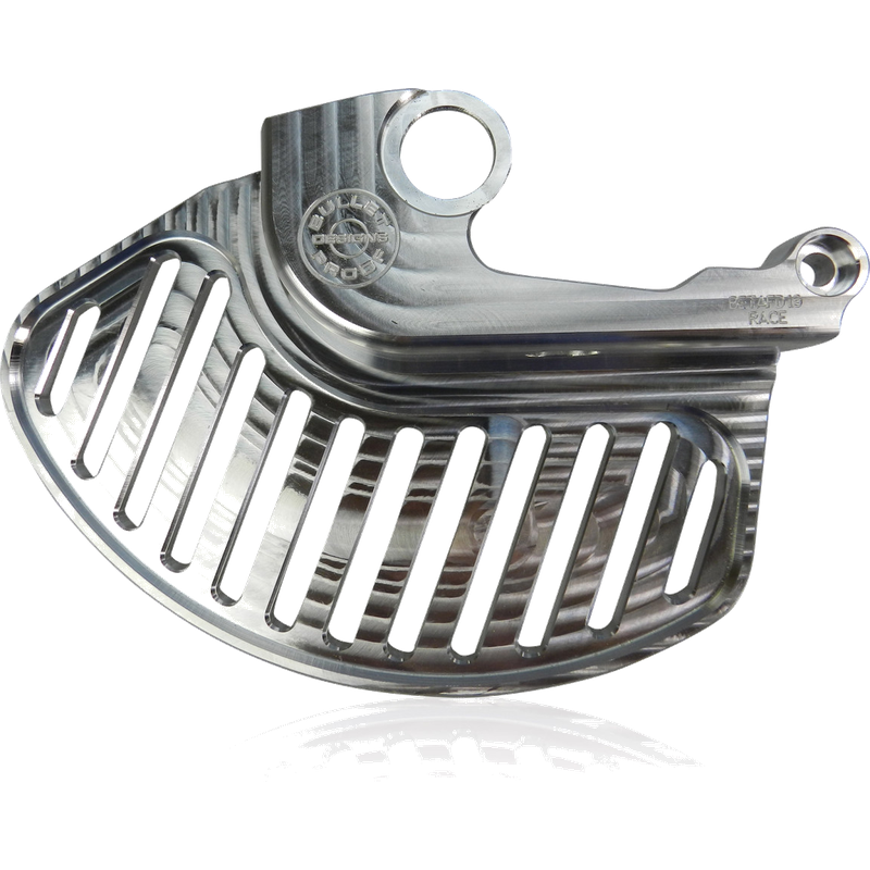 BPD Front Disc Guard Silver | Beta KYB Forks Billet Aluminium Rotor Protection