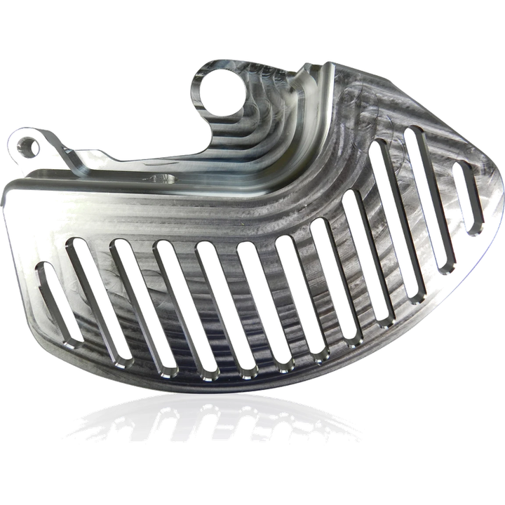 BPD Front Disc Guard Silver | Beta KYB Forks Billet Aluminium Rotor Protection