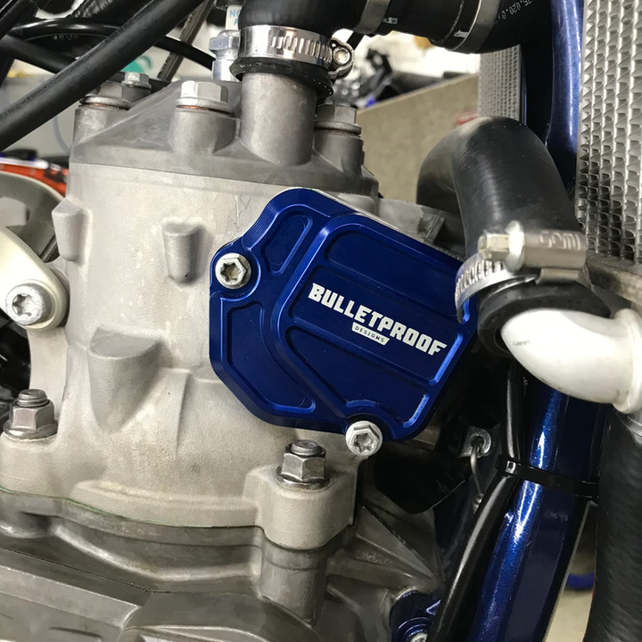 BPD Power Valve Cover Right Side - Blue | KTM Husqvarna Gas Gas 2-Stroke Billet Aluminium