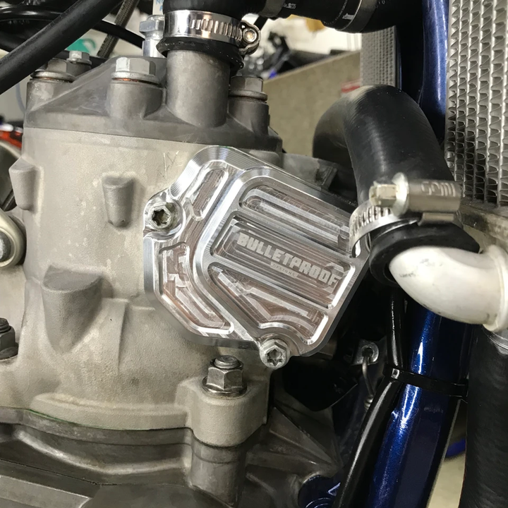 BPD Power Valve Cover Right Side - Silver | KTM Husqvarna Gas Gas 2-Stroke Billet Aluminium