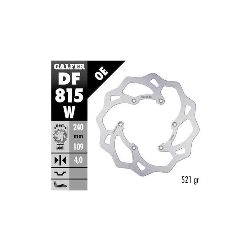 Galfer Fixed Wave Brake Disc - Rear | Beta Enduro X-Trainer