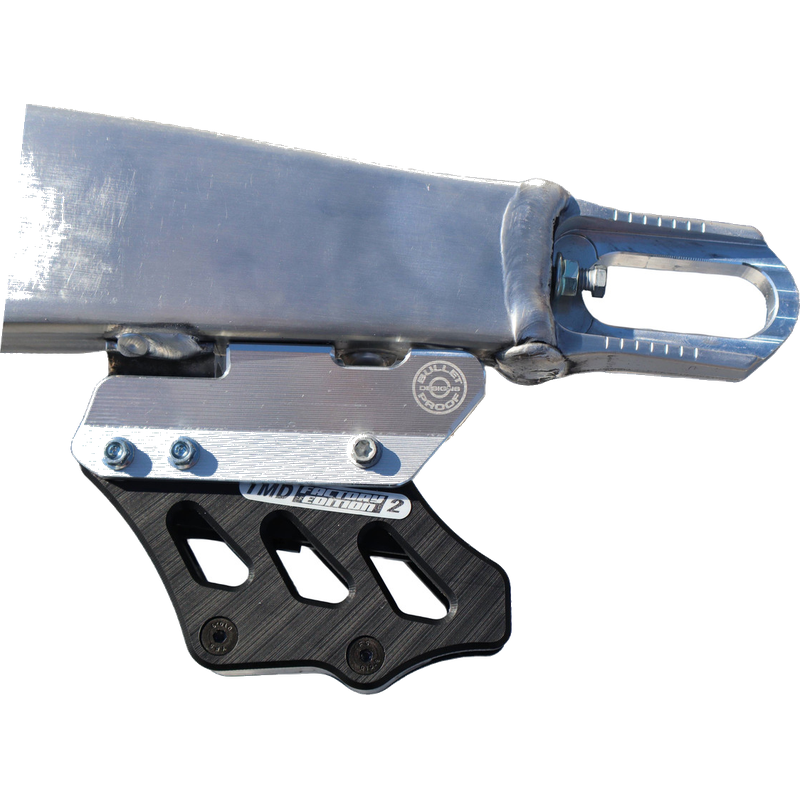 BPD Swingarm Guard Silver | Kawasaki KX Billet Aluminium Chain Guide Tab Protection