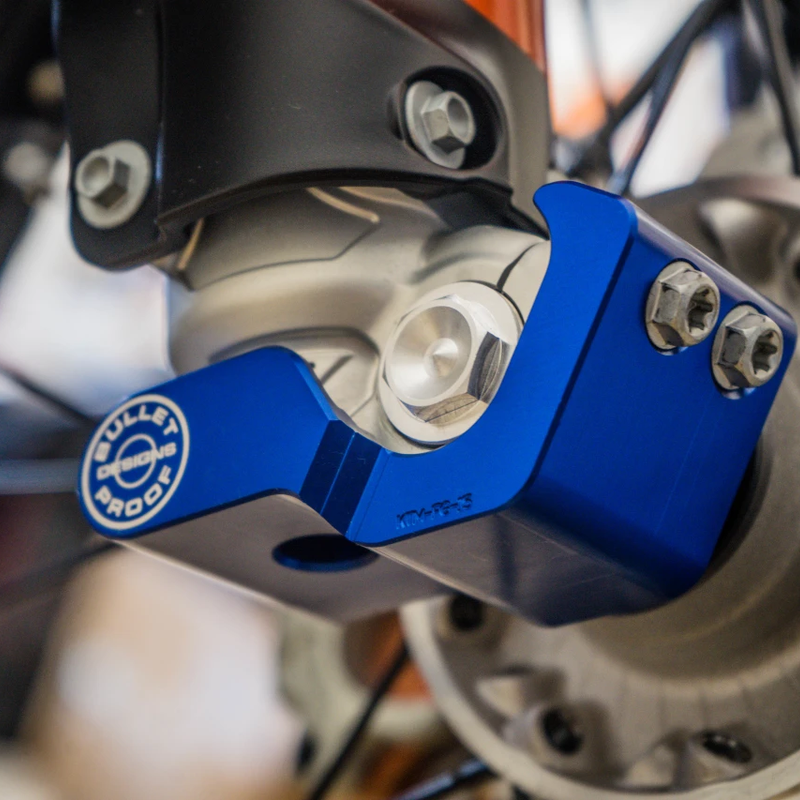 BPD Fork Lug Guard - Blue | WP Forks KTM Husqvarna Gas Gas Sherco Billet Aluminium