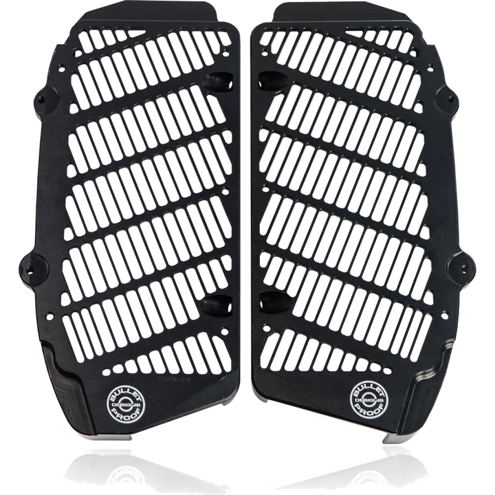 Bullet Proof Designs Radiator Guards - Black | KTM Husqvarna Gas Gas Billet Aluminium