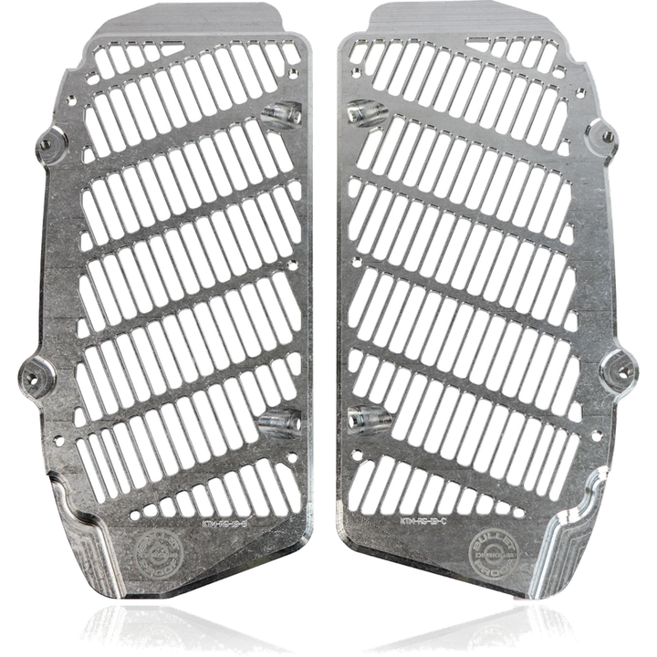 Bullet Proof Designs Radiator Guards - Silver | KTM Husqvarna Gas Gas Billet Aluminium