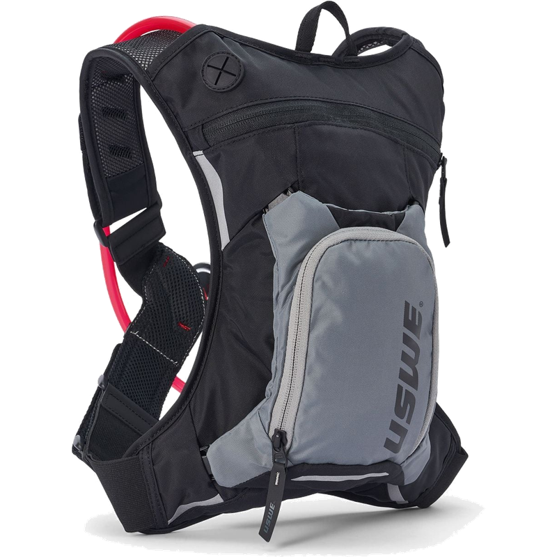 USWE Moto Hydro 3L Hydration Pack - Black/Grey | Enduro MX Hydration Backpack