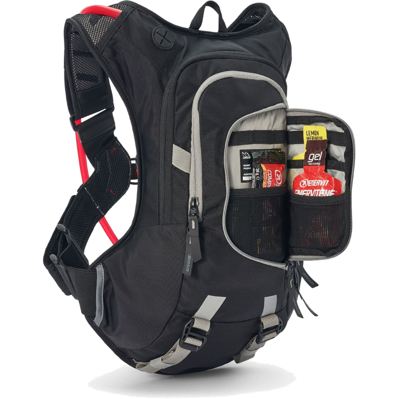 USWE Moto Hydro 8L Hydration Pack - Black/Grey | Enduro MX Hydration Backpack