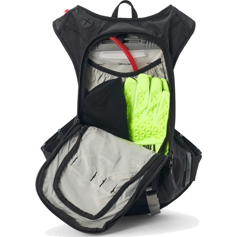 USWE Moto Hydro 8L Hydration Pack - Black/Grey | Enduro MX Hydration Backpack