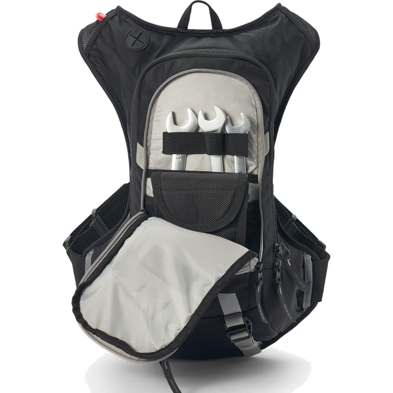 USWE Moto Hydro 8L Hydration Pack - Black/Grey | Enduro MX Hydration Backpack
