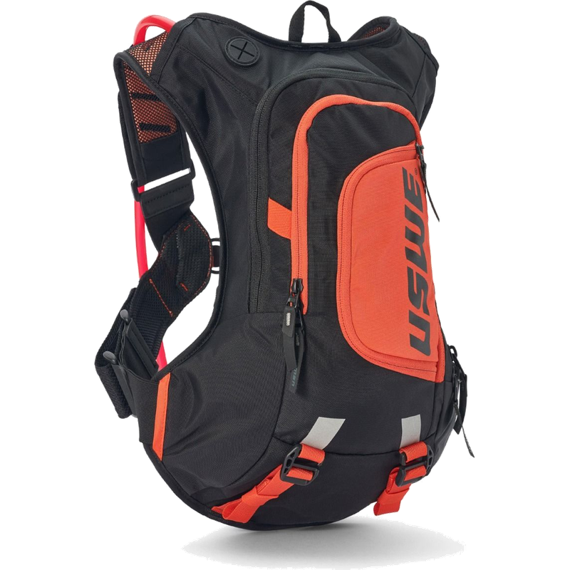 USWE Moto Hydro 8L Hydration Pack - Black/Orange | Enduro MX Hydration Backpack