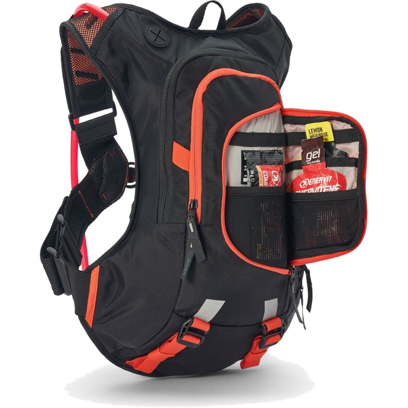 USWE Moto Hydro 8L Hydration Pack - Black/Orange | Enduro MX Hydration Backpack