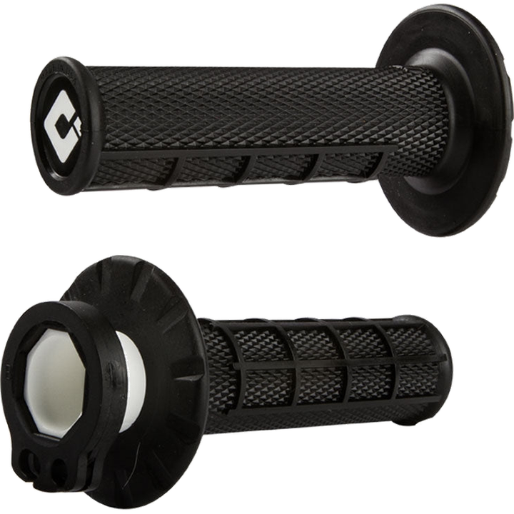 ODI Half Waffle V2 Lock-On Grips - Black | Enduro MX Grip Set