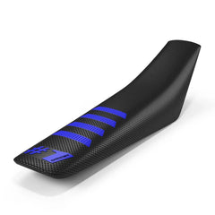 One Gripper Ribbed Seat Cover - Black/Blue | Enduro & MX - Universal Fit