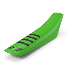 One Gripper Ribbed Seat Cover - Green/Black | Enduro & MX - Universal Fit