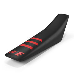 One Gripper Light Rib Seat Cover - Black/Red | Enduro & MX - Universal Fit