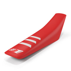 One Gripper Light Rib Seat Cover - Red/White | Enduro & MX - Universal Fit
