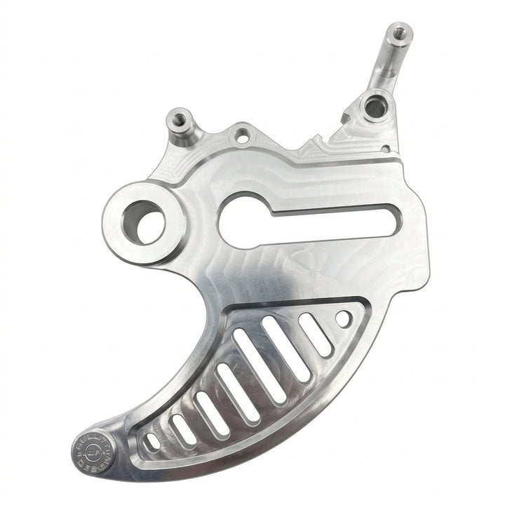 BPD Rear Disc Guard - Silver | Rieju MR Gas Gas Billet Aluminium Rotor Protection