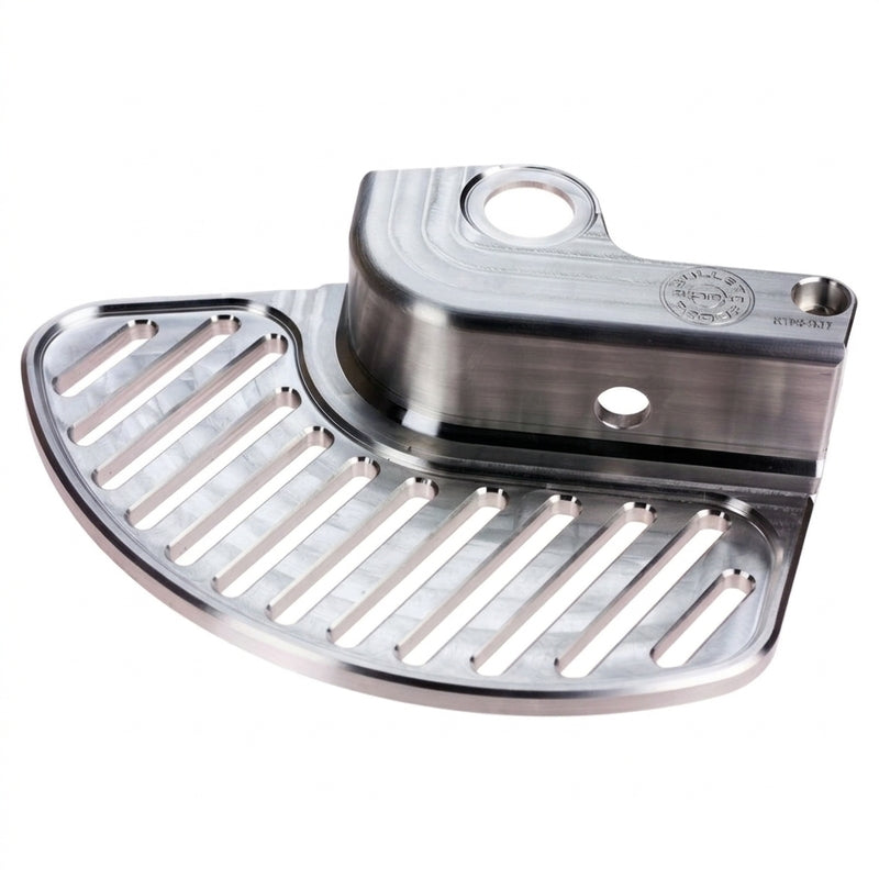 BPD Front Disc Guard Silver | Rieju MR Gas Gas Billet Aluminium Rotor Protection