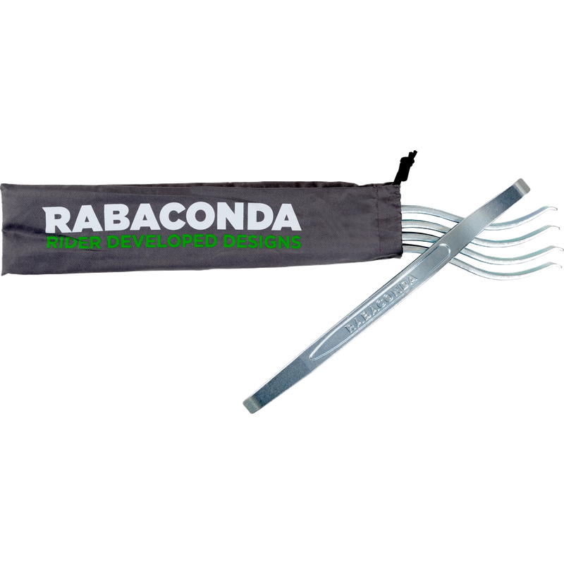 Rabaconda Pro Tyre Lever Set 5 Piece | Forged Steel Tyre Irons with Carry Bag