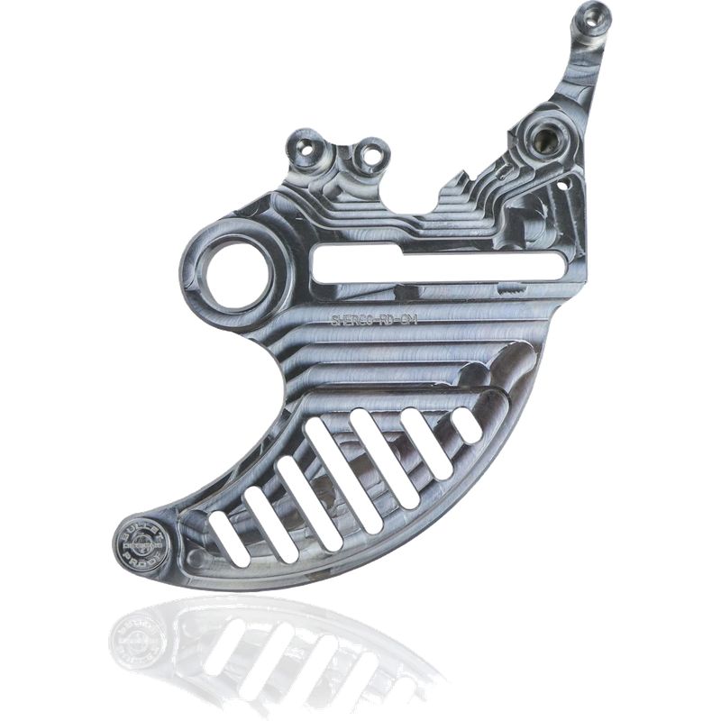 BPD Rear Disc Guard - Silver | Sherco SE SEF Billet Aluminium Rotor Protection
