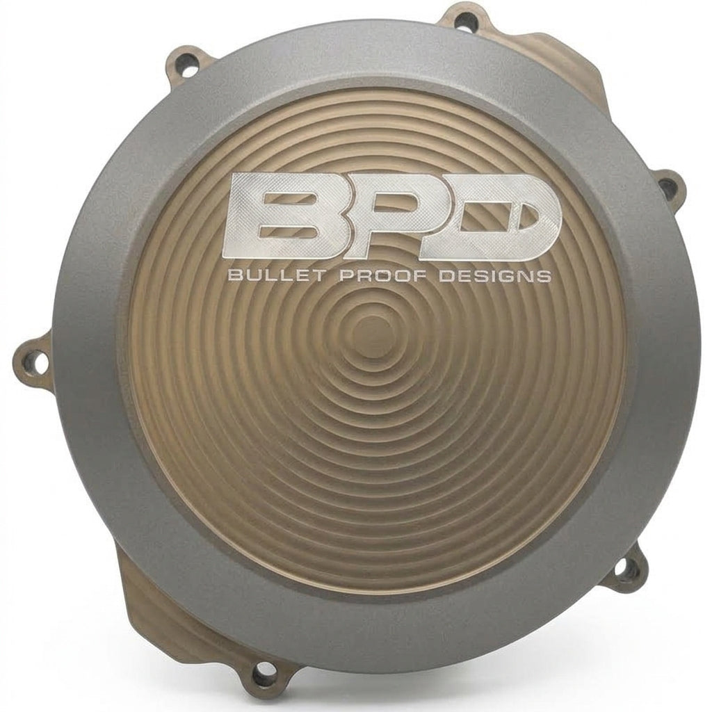 BPD Clutch Cover - Hard Coat Natural Anodise | Yamaha YZ250 Fantic XE 300 Billet Aluminium